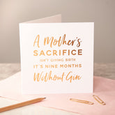 Oakdene Designs Cards 'A Mother's Sacrifice' Copper Foiled New Baby Card
